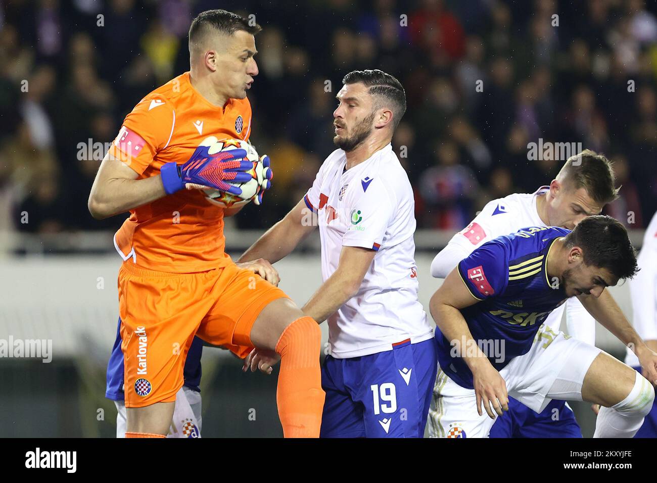 Amer Gojak of Dinamo Zagreb and Marko Livaja of Hajduk Split