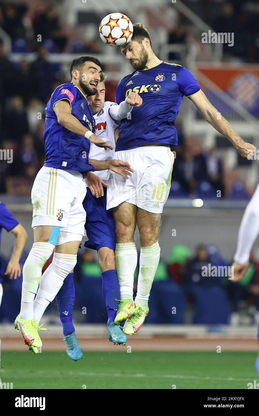 Dario Melnjak of Hajduk Split and Stefan Ristovski of Dinamo