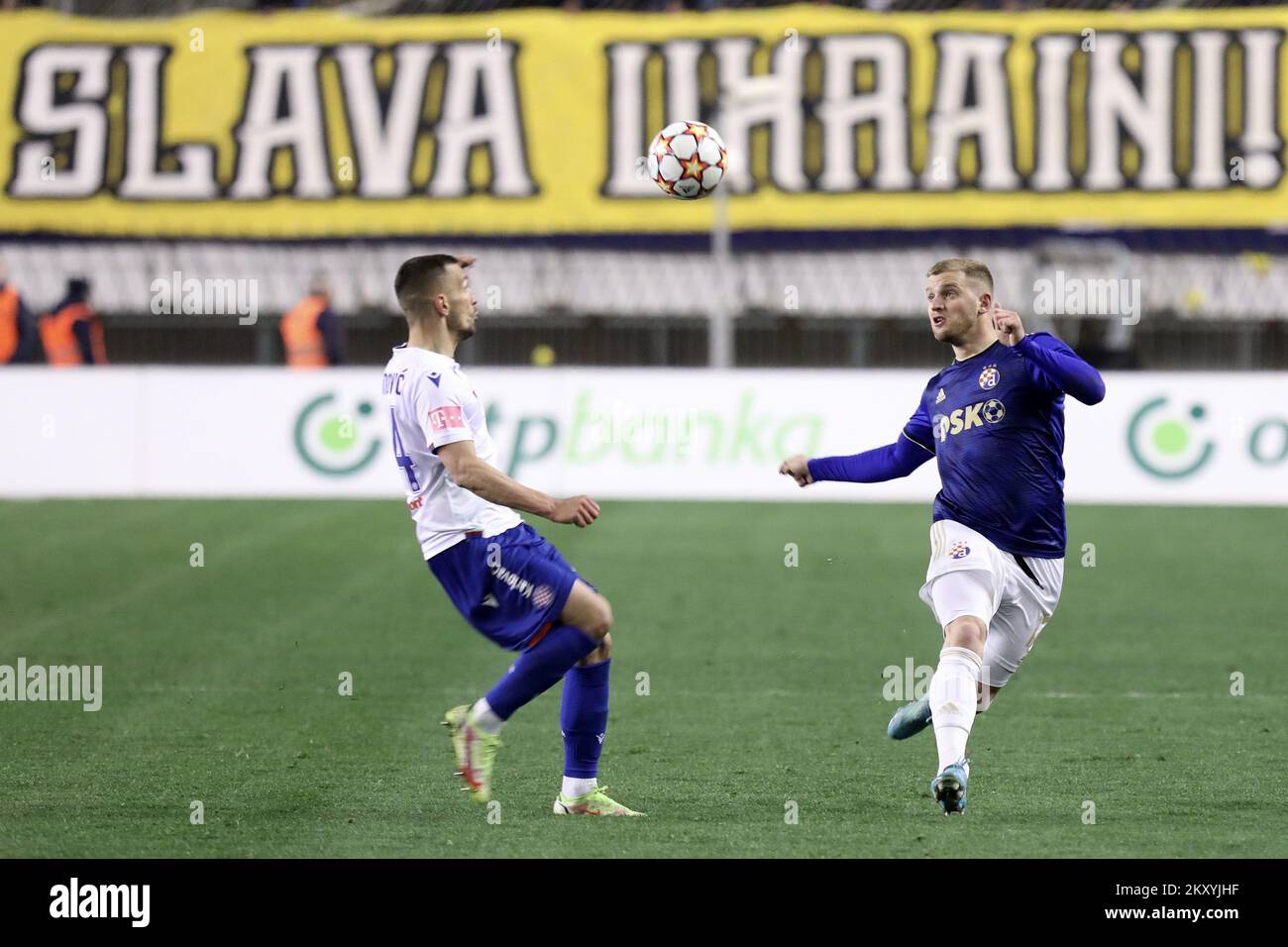 Ferro of Hajduk Split and Mislav Orsic of Dinamo Zagreb during the