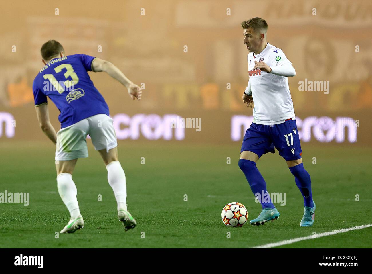 Stefan Ristovski of Dinamo Zagreb and Dario Melnjak of Hajduk