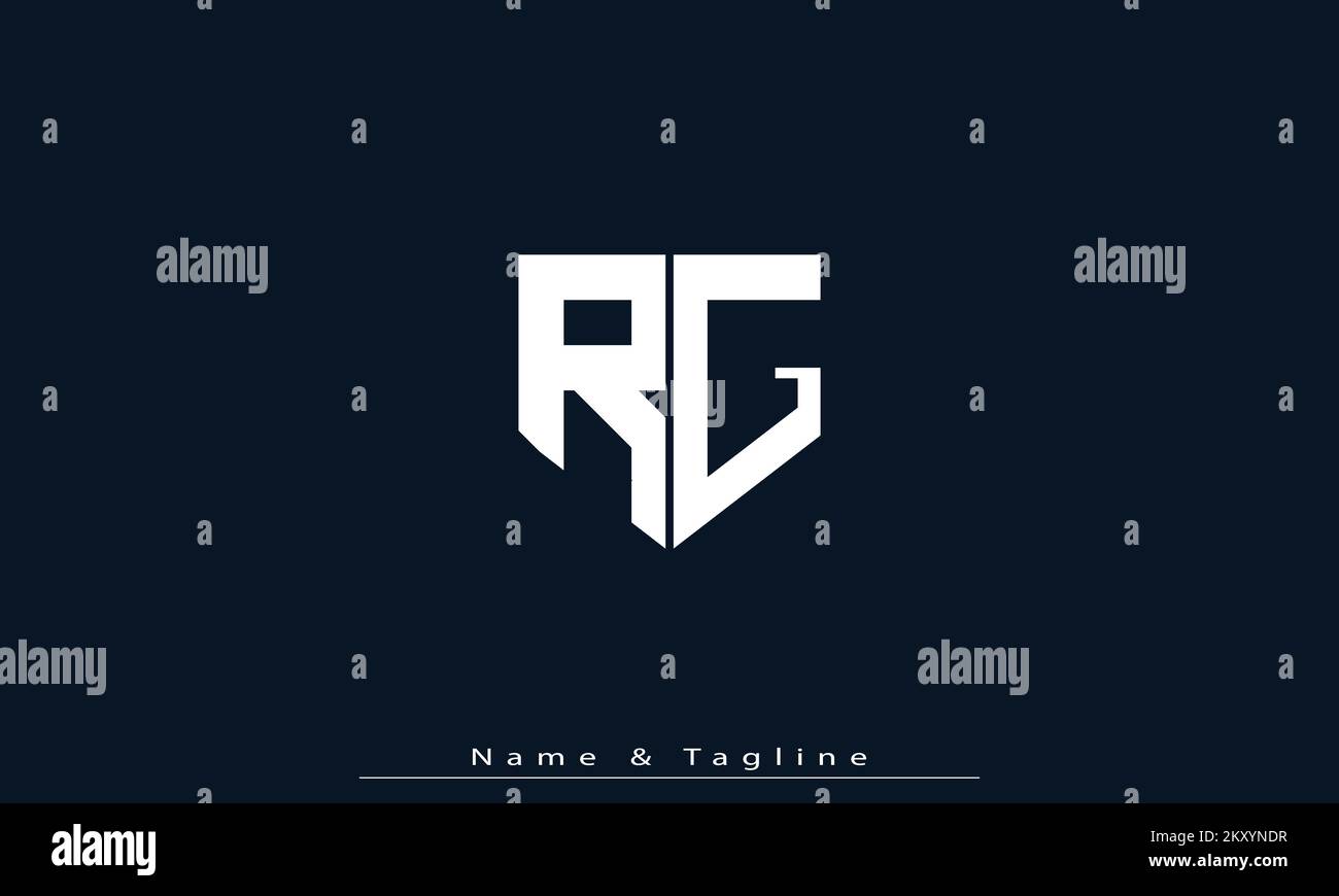 Alphabet letters Initials Monogram logo RG , GR Stock Vector