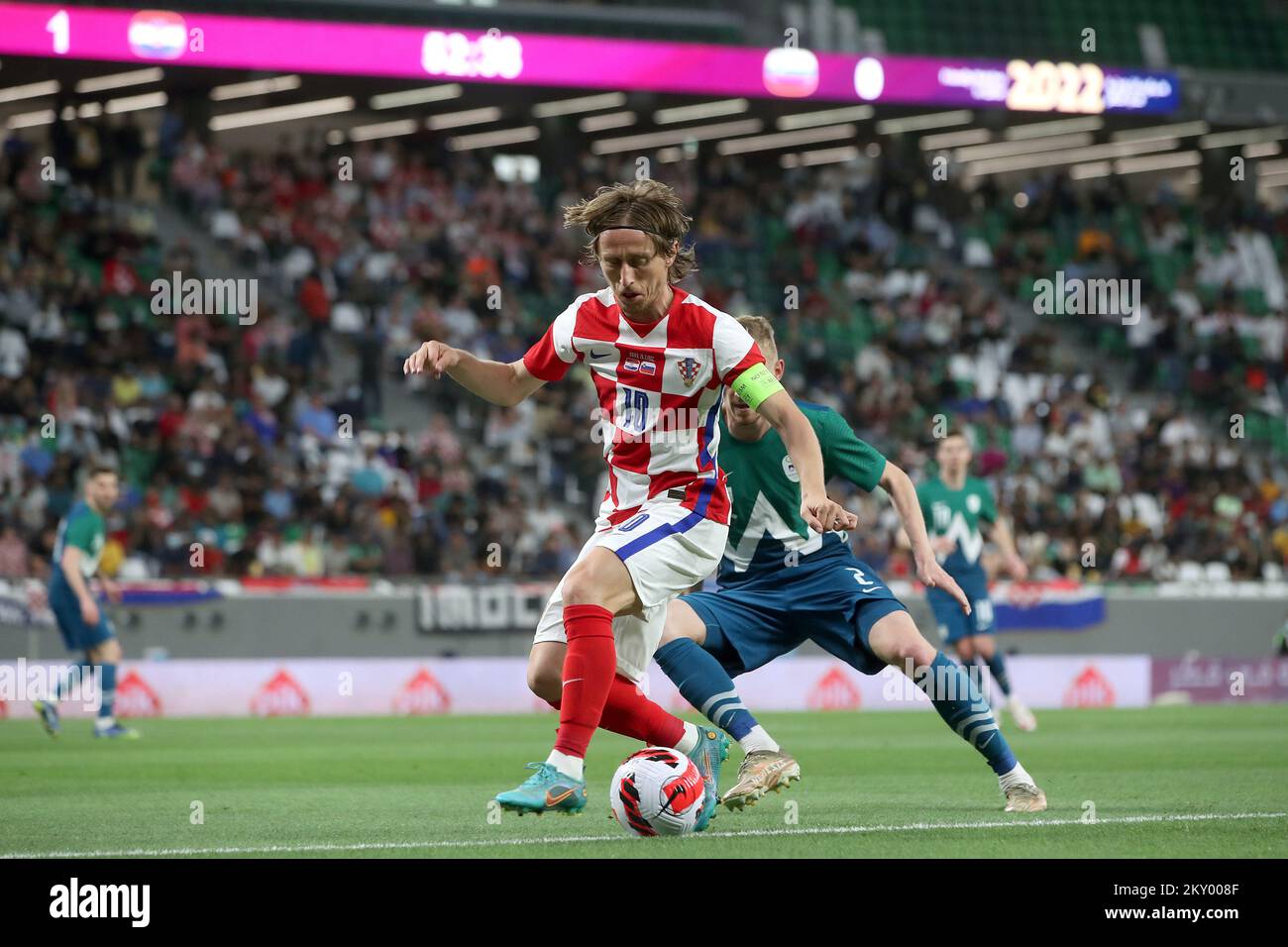 Luka Modric of Croatia in action during the international friendly match between Croatia and Slovenia at Education City Stadium on March 26, 2022 in Doha, Qatar. Photo: Igor Kralj/PIXSELL Stock Photo - Alamy Luka Modric of Croatia in action during the international friendly match between Croatia and Slovenia at Education City Stadium on March 26, 2022 in Doha, Qatar. Photo: Igor Kralj/PIXSELL Stock Photo - Alamy