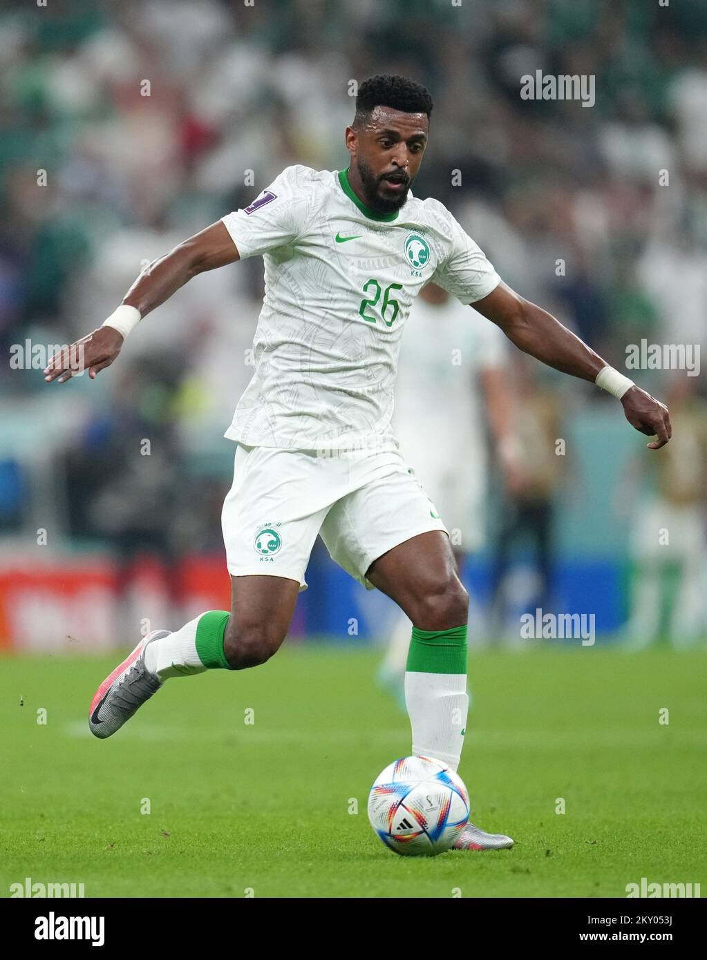 Saudi Arabia's Riyadh Sharahili during the FIFA World Cup Group C match at the Lusail Stadium in Lusail, Qatar. Picture date: Wednesday November 30, 2022. Stock Photo
