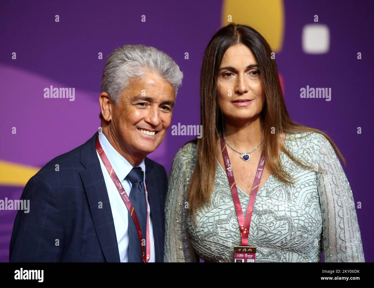 Bebeto arrives with his wife, Denise de Oliveira arrives prior to the