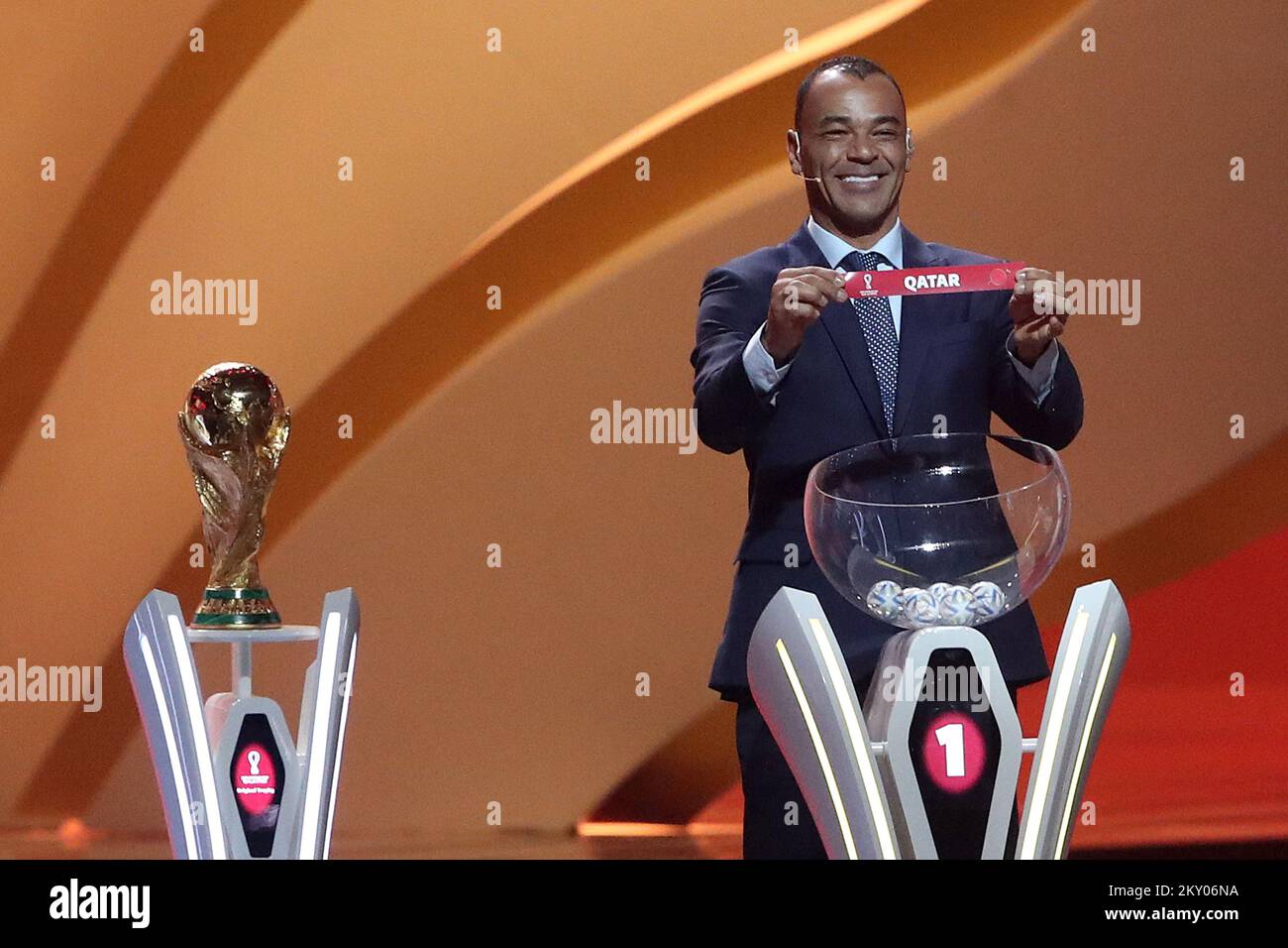 during the FIFA World Cup Qatar 2022 Final Draw at the Doha Exhibition Center on April 01, 2022 in Doha, Qatar. Photo: Igor Kralj/PIXSELL Stock Photo