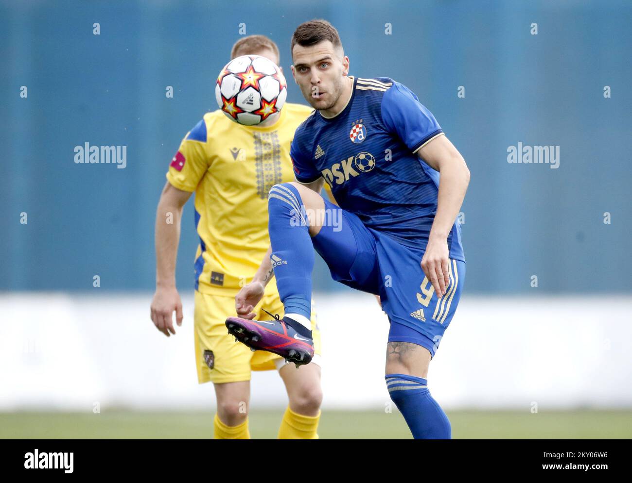 Ferro of Hajduk Split and Mislav Orsic of Dinamo Zagreb during the HT First  League match between HNK Hajduk Split and GNK Dinamo Zagreb at the Poljud  Stadium on March 12, 2022