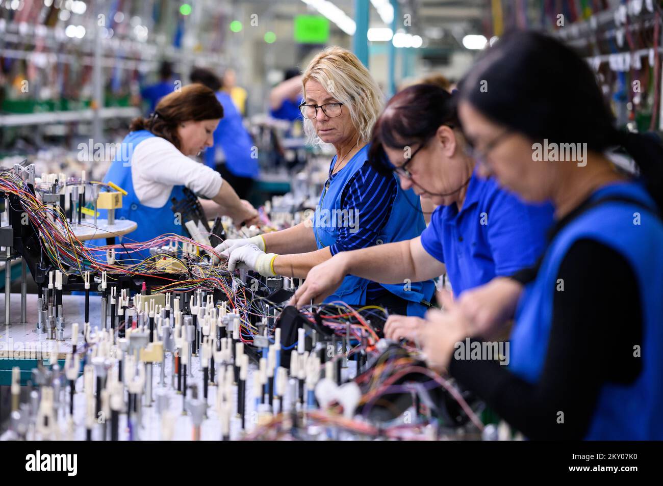 Kavadarci, North Macedonia. 30th Nov, 2022. Employees manufacture