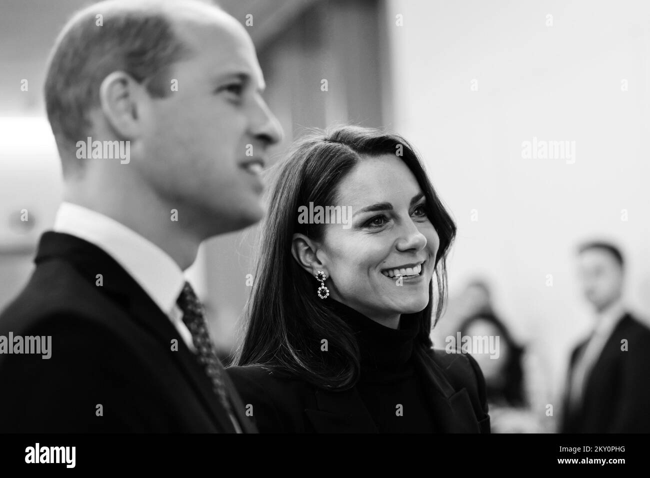 Princess catherine kate middleton prince william Black and White Stock