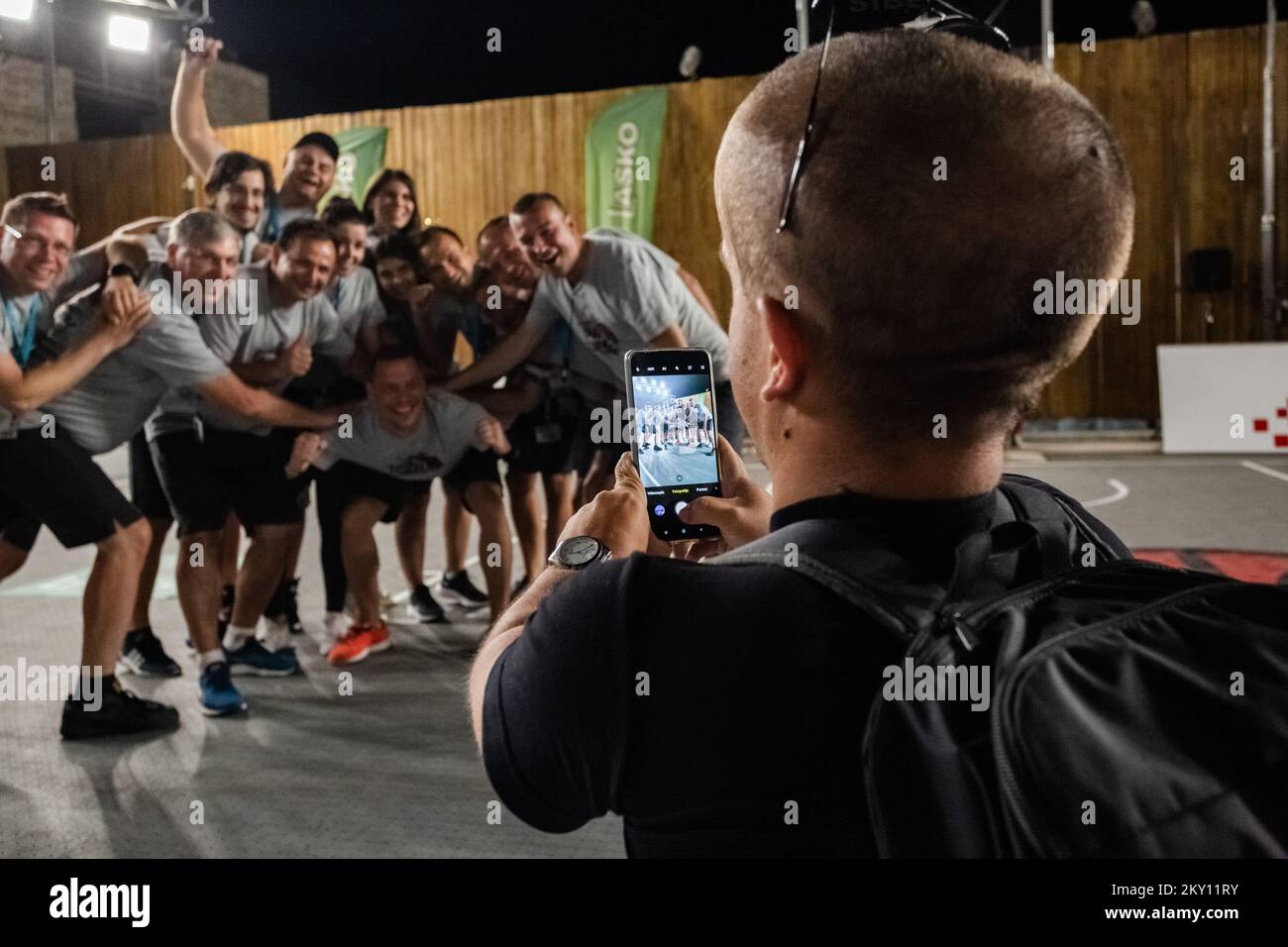 FIBA 3x3 Quest tournament held at St. Michael Fortress , in Sibenik, Croatia, on May 21, 2022. . PRO 3x3 Tour - Croatian Open championship in 3x3 basketball, which held from 13.05.2022 to 10.09.2022 has FIBA QUEST status, and the winner of Tour Final event in Pula will travel to Paris, France where he will qualify for Qualifying Draw of World Tour.All tournaments, that are played in various attractive locations all trough Croatia in organization by Energy Basket d.o.o., Pro 3x3 Association and Croatian Basketball Federation, have international character. Photo:  Stock Photo