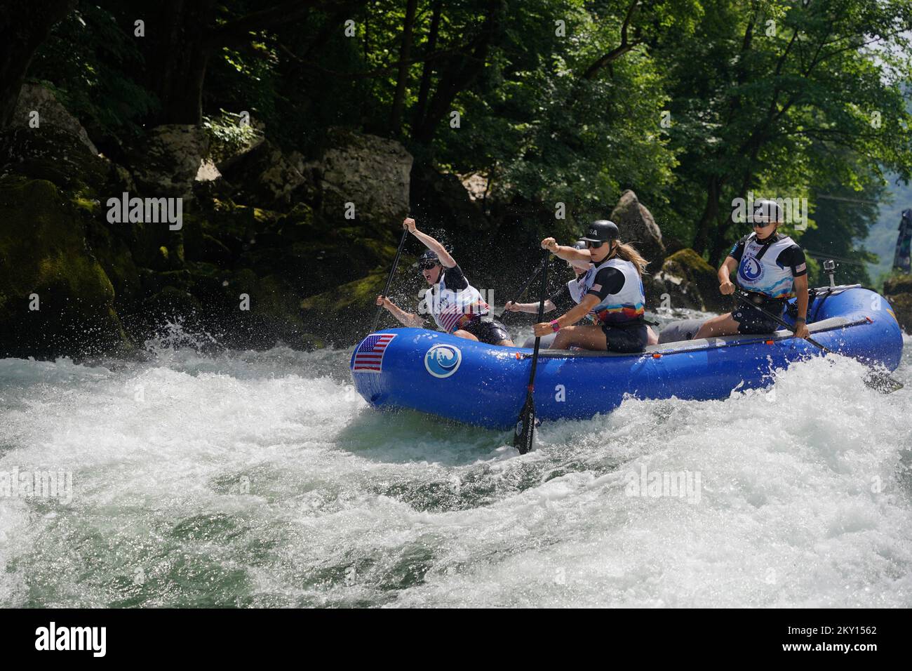 Luka Rafting Team USA compete during a 2022 World Rafting Championships at River ...