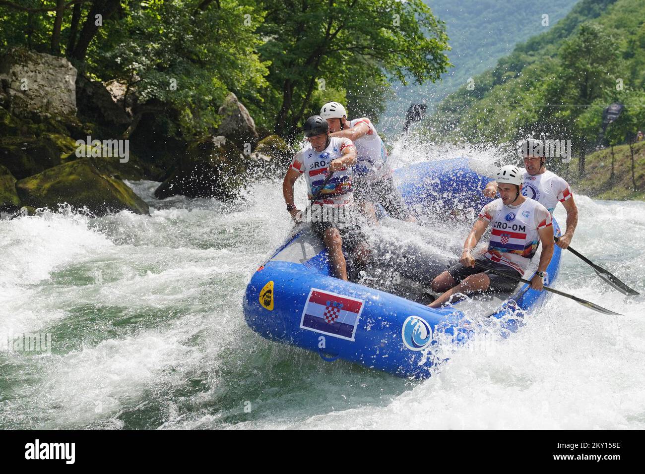 Luka Rafting Team Croatiacompete during a 2022 World Rafting Championships at River ...