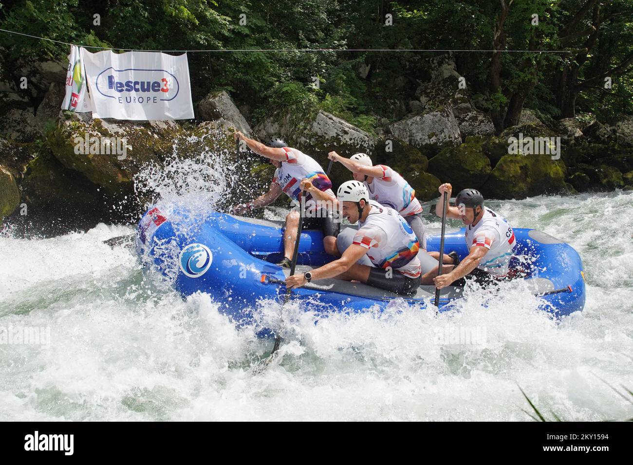 Luka Rafting Team Croatiacompete during a 2022 World Rafting Championships at River ...