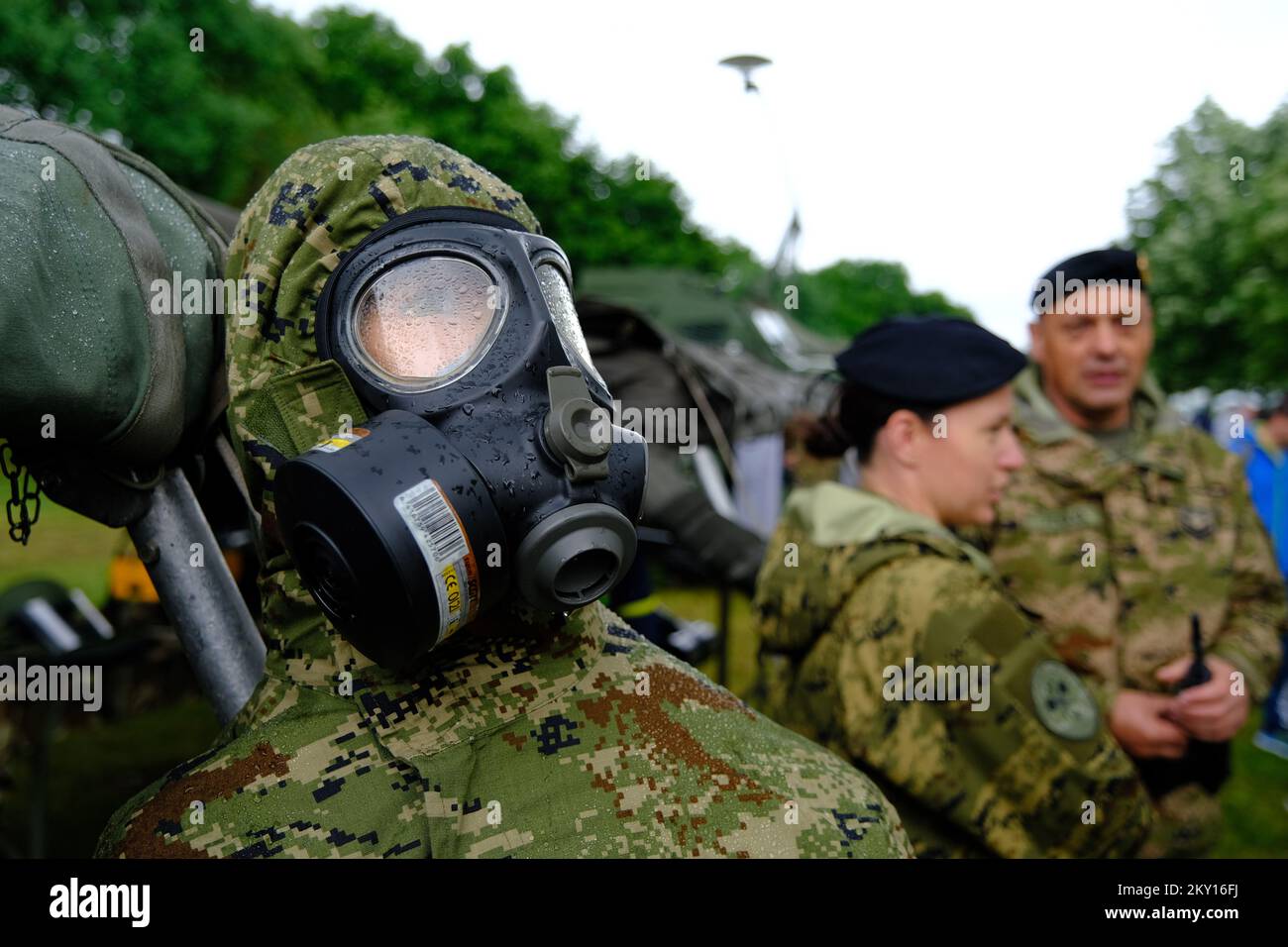 On the occasion of the celebration of the Day of the Croatian Army and the 31st anniversary of the Croatian Army, the Tactical and Technical Assembly of Weapons and Equipment and demonstration exercises of Croatian Army members were held by Jarun lake in Zagreb, Croatia on 30. June 2022. Photo: Slaven Branislav babic/PIXSELL Stock Photo