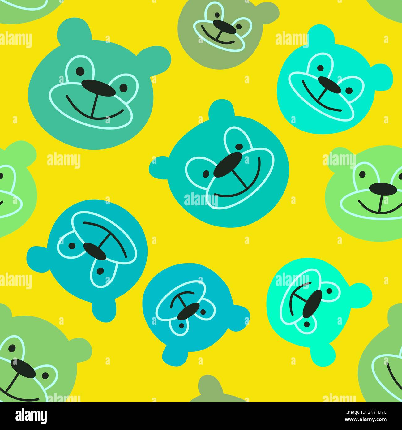 Cartoon toys animals seamless fluffy bears pattern for wrapping paper ...
