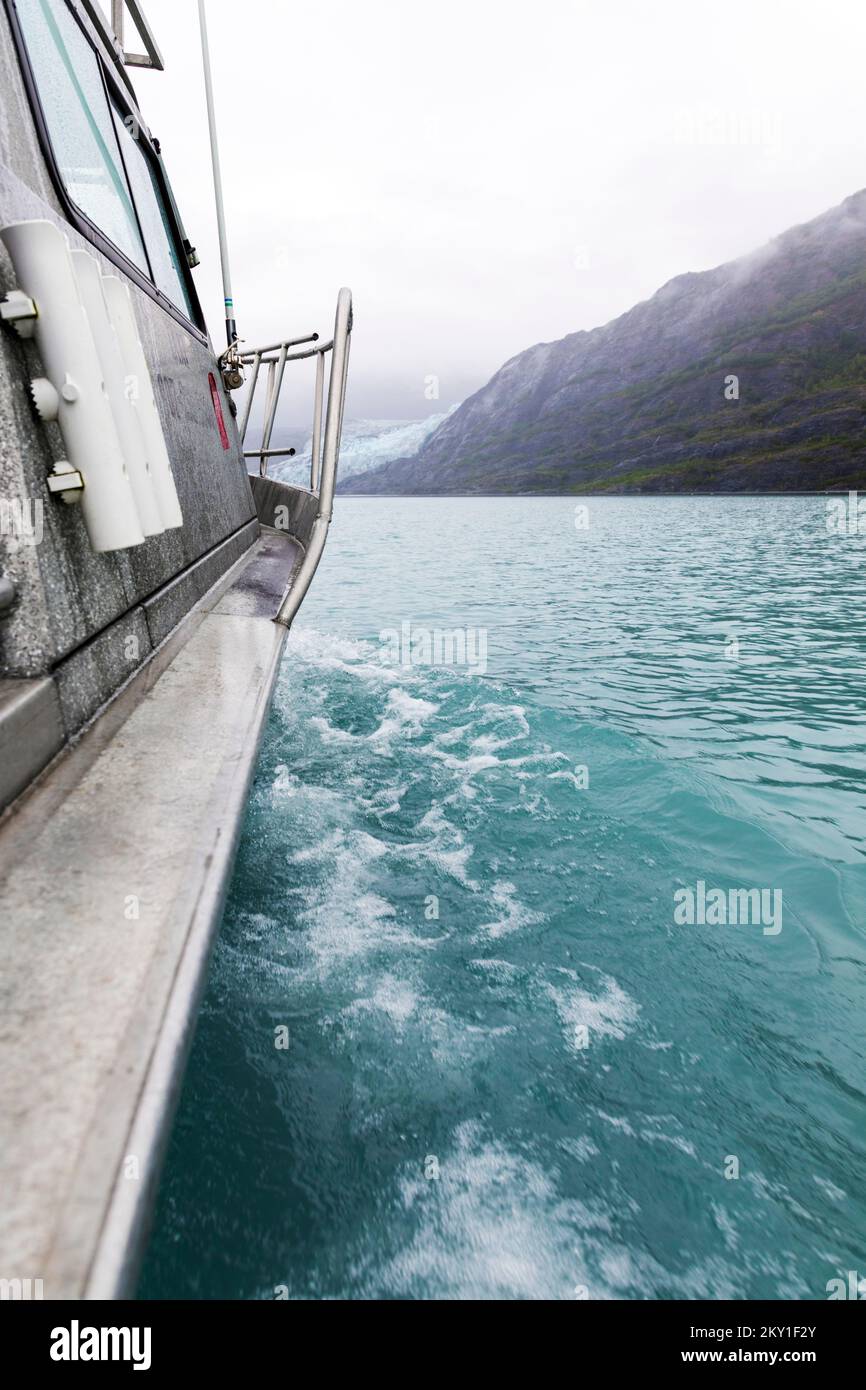 Charter boat visiting Shoup Glacier; Shoup Bay; Valdez Arm; Prince