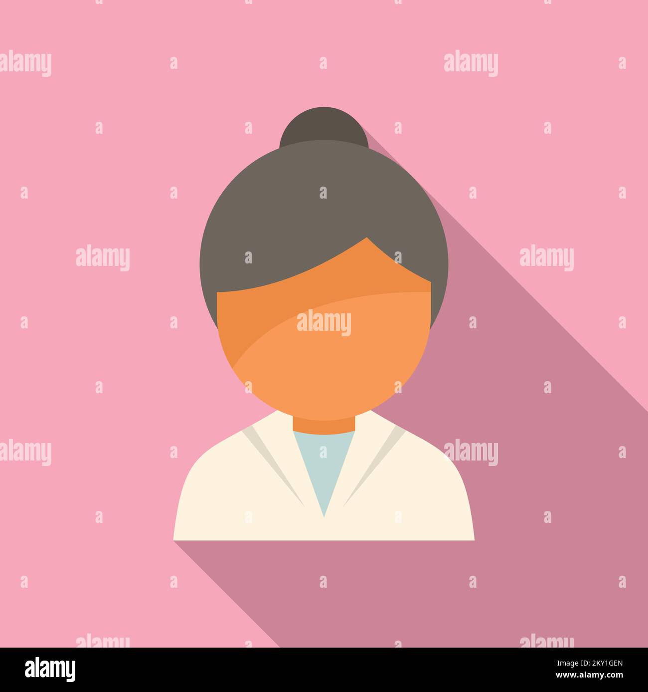 Lab scientist icon flat vector. Medical research. Science test Stock ...