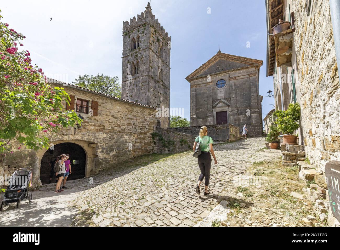 The photo shows parts of the city of Hum, known as the smallest city in ...