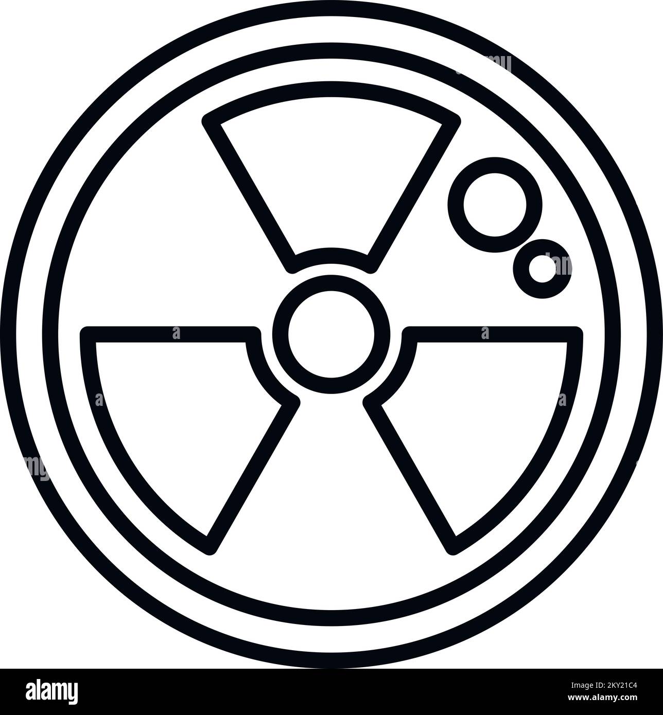 Radioactive research icon outline vector. Lab scientist. Medicine
