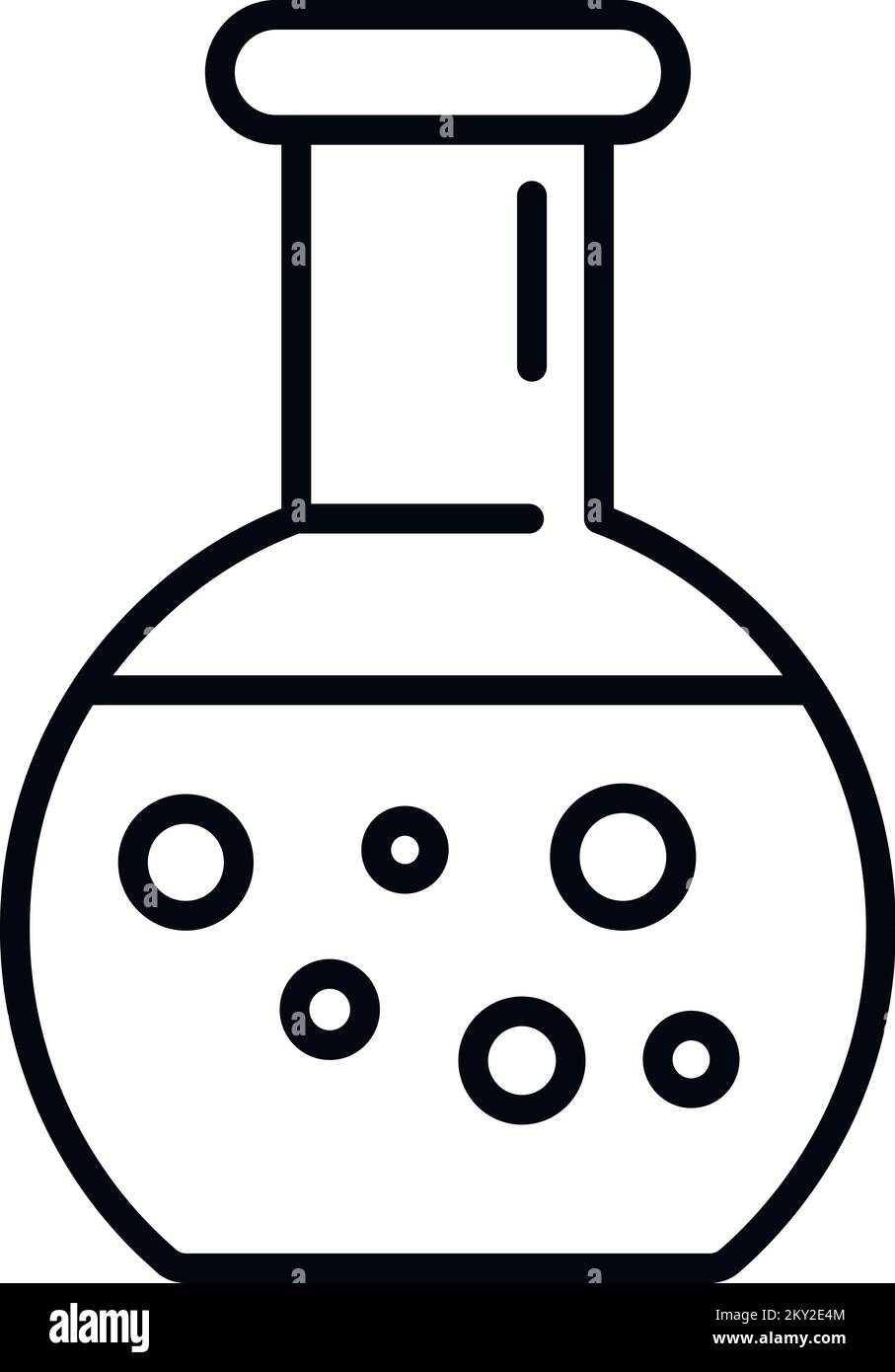 Chemical flask icon outline vector. Lab scientist. Dna test Stock