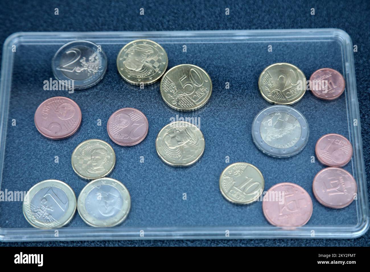 The production of Croatian euro coins has begun at the Croatian Mint, in Sveta Nedjelja, Croatia, on July 18, 2022. Photo: Zeljko Hladika/PIXSELL Stock Photo