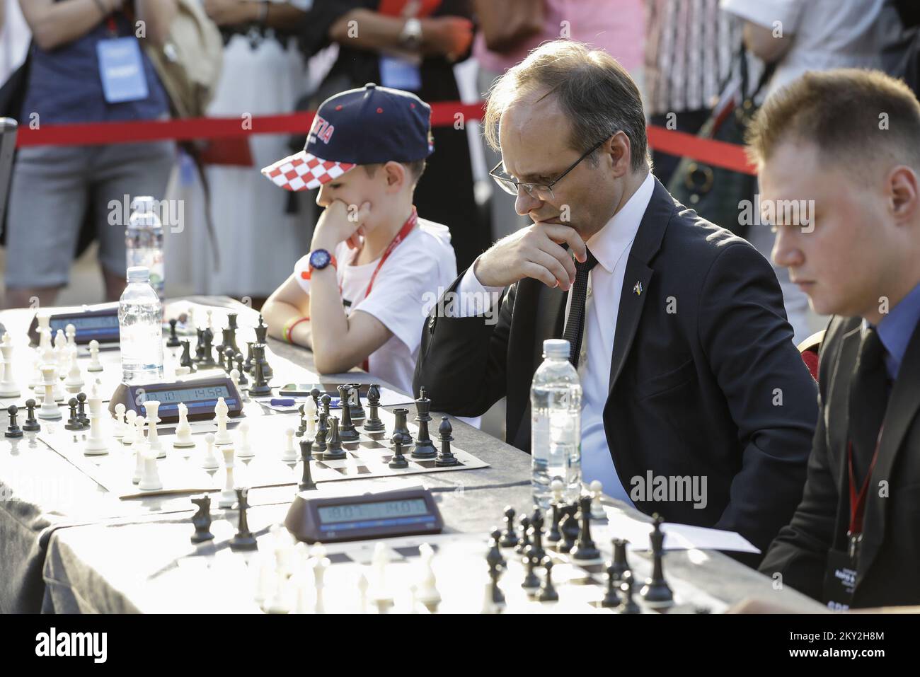 Participants during opening of SuperUnited Croatia Grand Chess Tour, in Zagreb, Croatia, on July