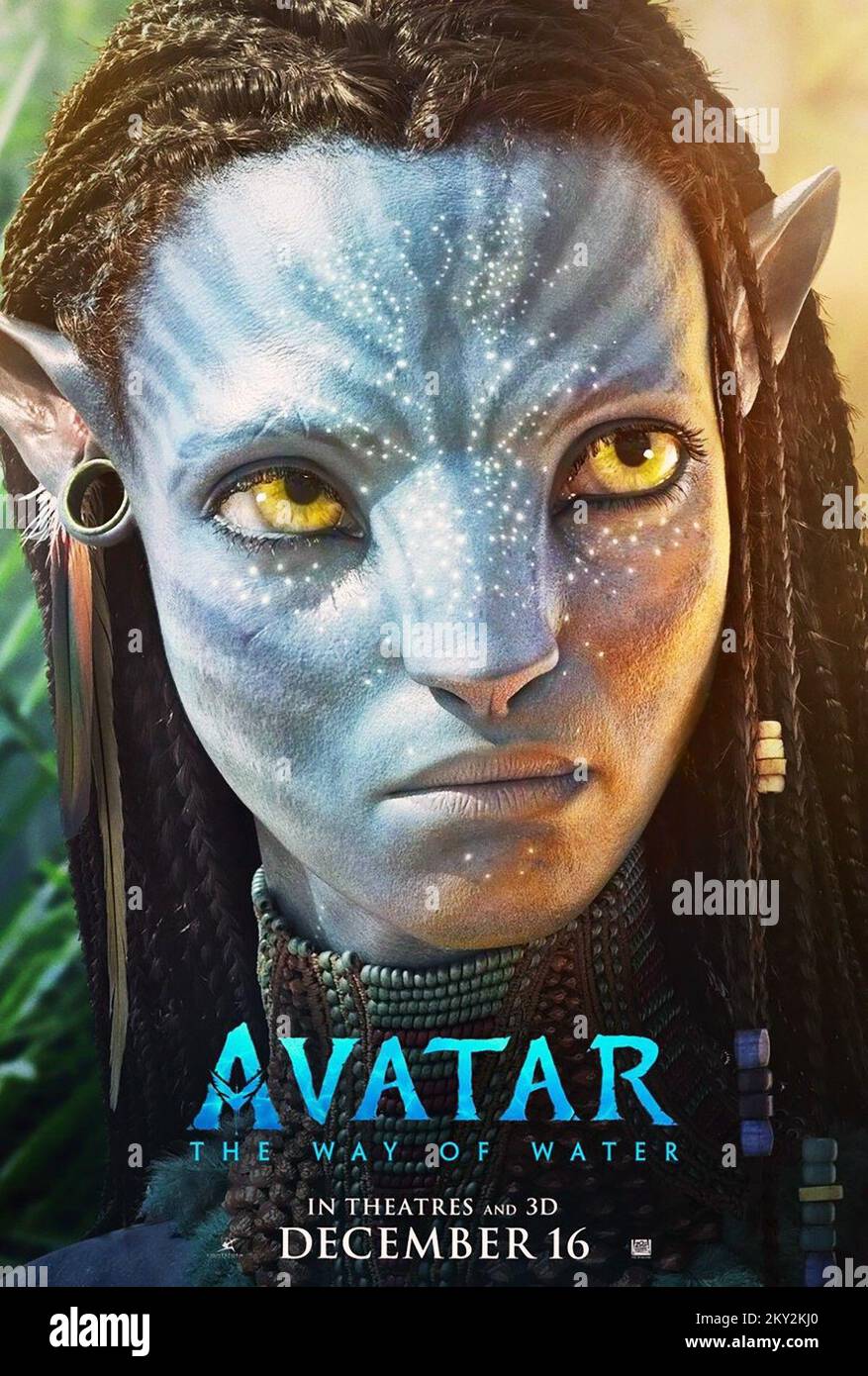 AVATAR: THE WAY OF WATER, (aka AVATAR 2), character poster, Neytiri