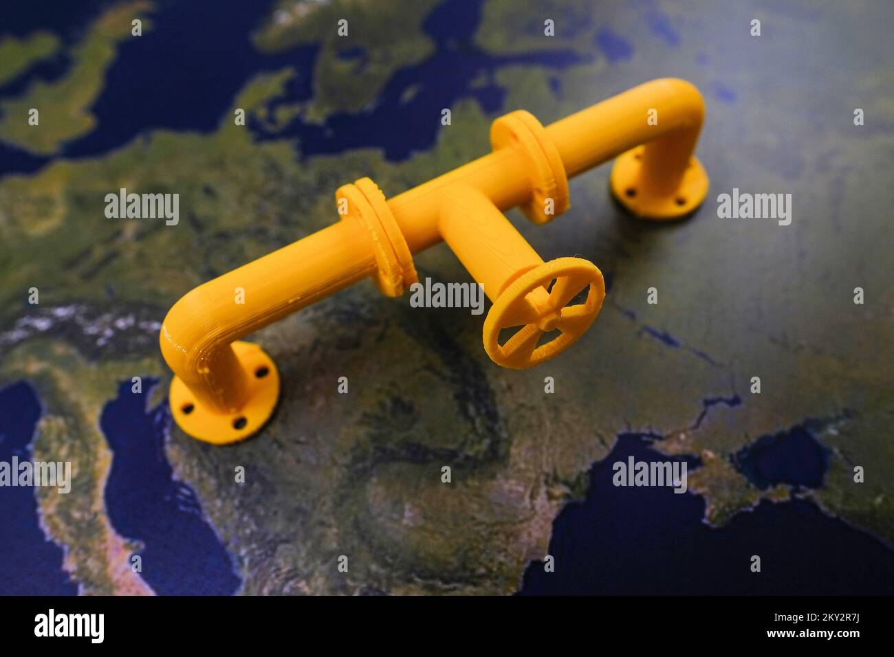 The illustration shows Sales of Russian Gas and Oil to Europe on July 27, 2022. Photo Tomislav