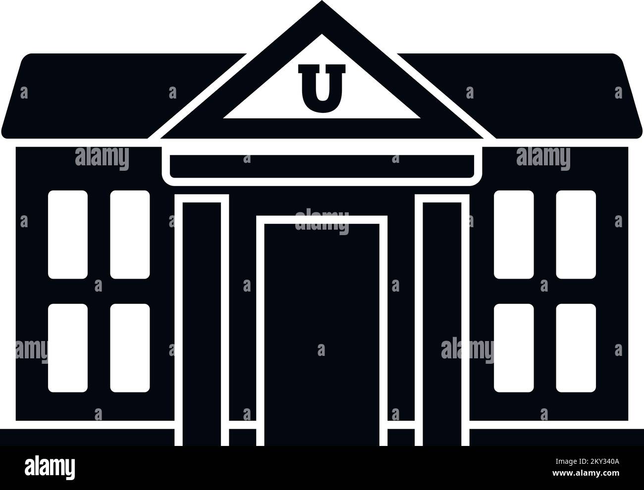 University icon simple vector. Campus education. Park people Stock ...