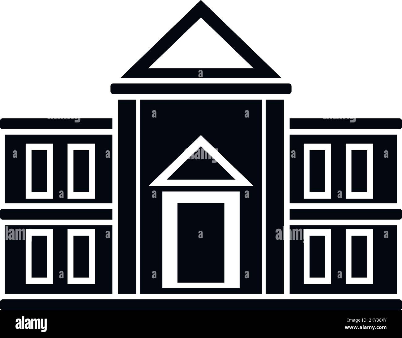 School icon simple vector. Campus education. City life Stock Vector