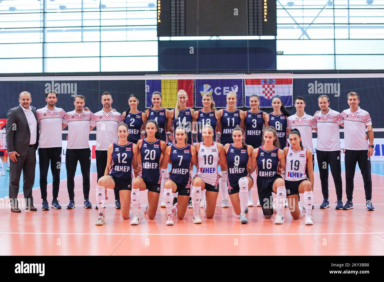 Team Croatia during European Volleyball Women's Championship