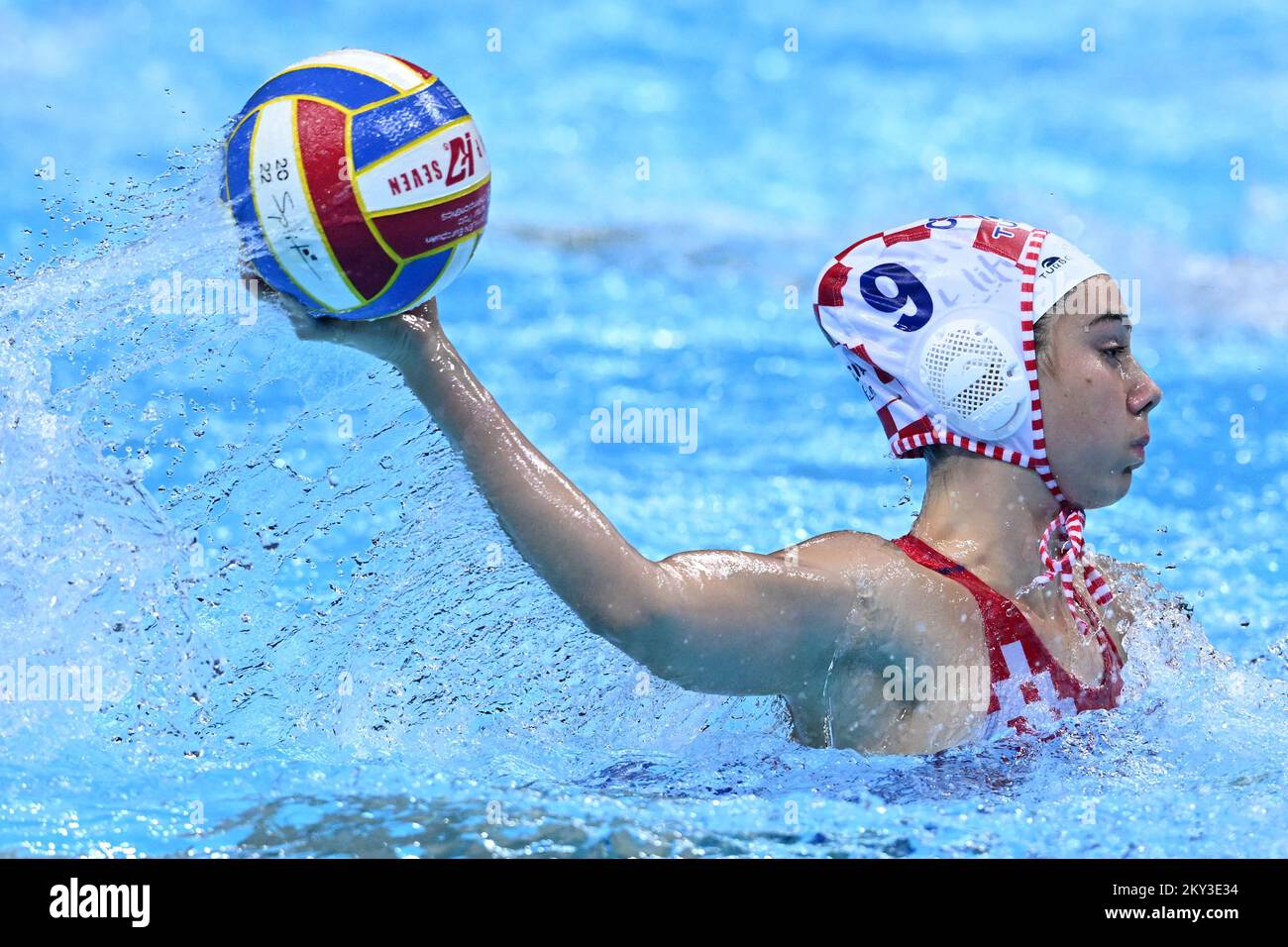 SPLIT, CROATIA SEPTEMBER 01 Iva Rozic of Croatia in action during