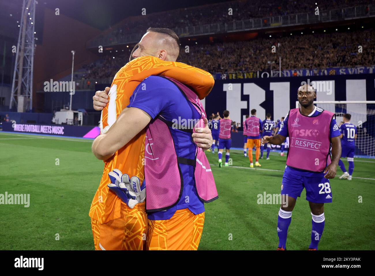 Rijeka, Croatia. 24th May, 2023. Players of Hajduk Split celebrate with the  trophy after the victory against Sibenik in their SuperSport Croatian  Football Cup final match at HNK Rijeka Stadium in Rijeka