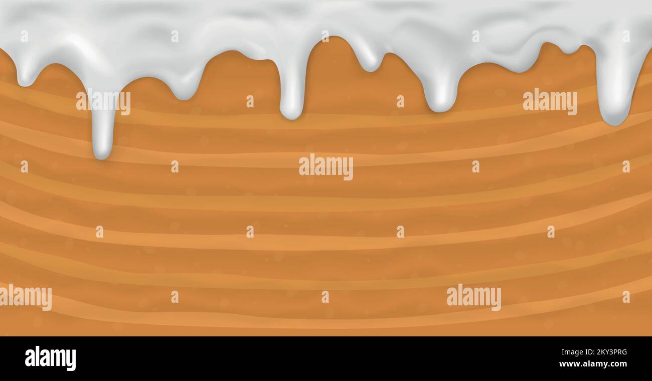 Panoramic background layer cake, food texture - Vector illustration Stock Vector