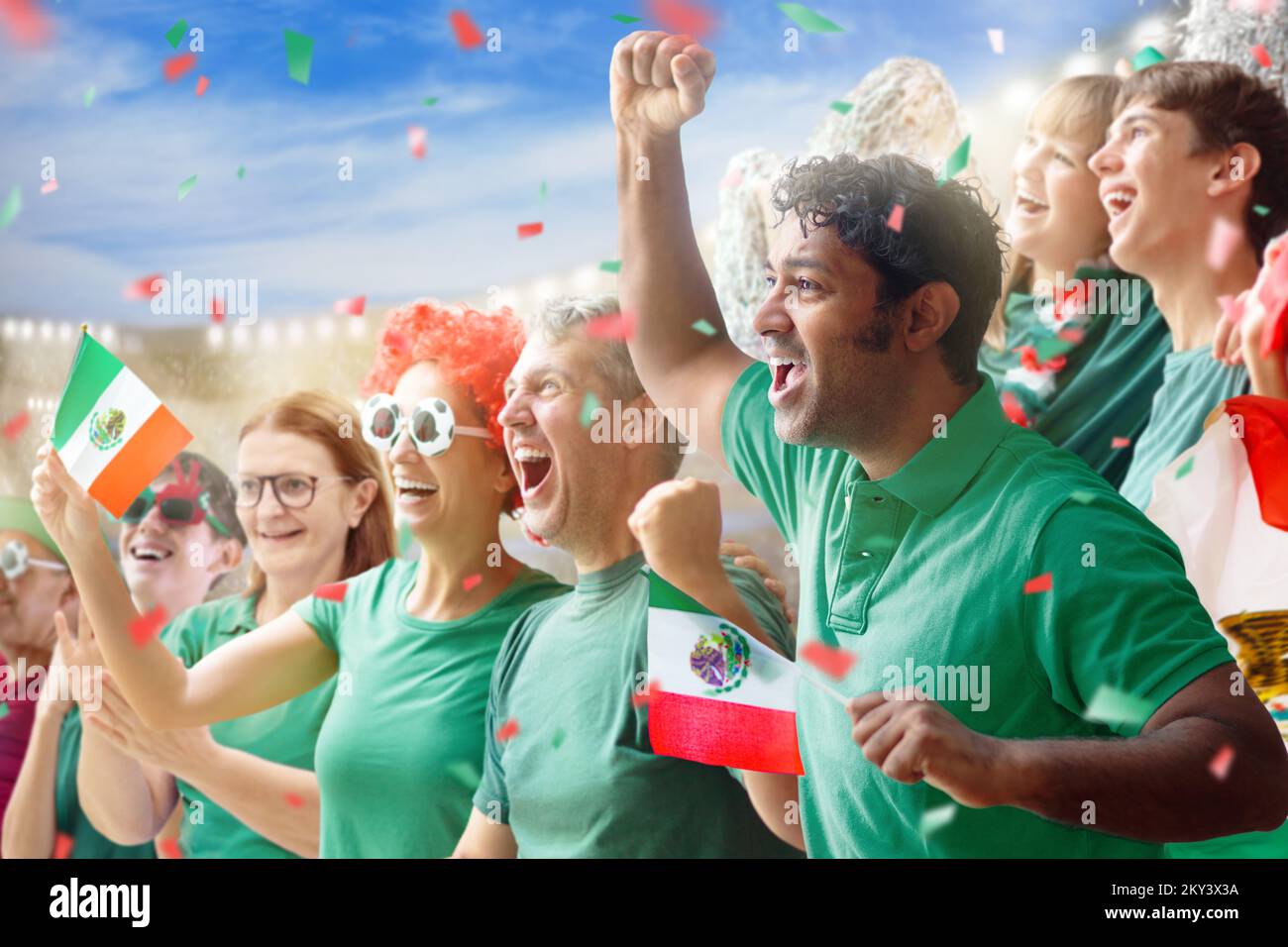 Mexican Soccer Mexico Flag Jersey Football Fans Poster