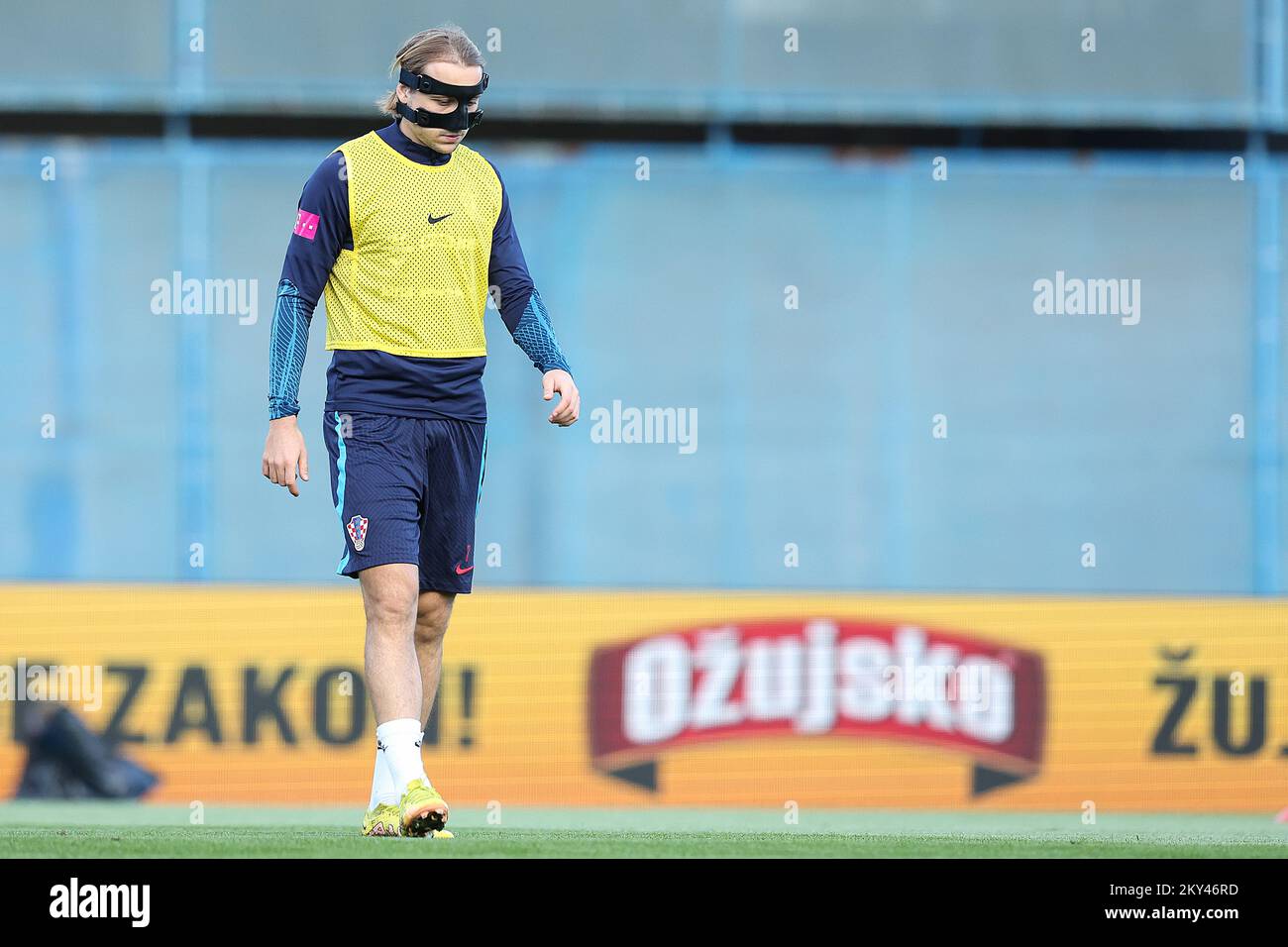 Croatian national team player Lovro Majer at the training of the