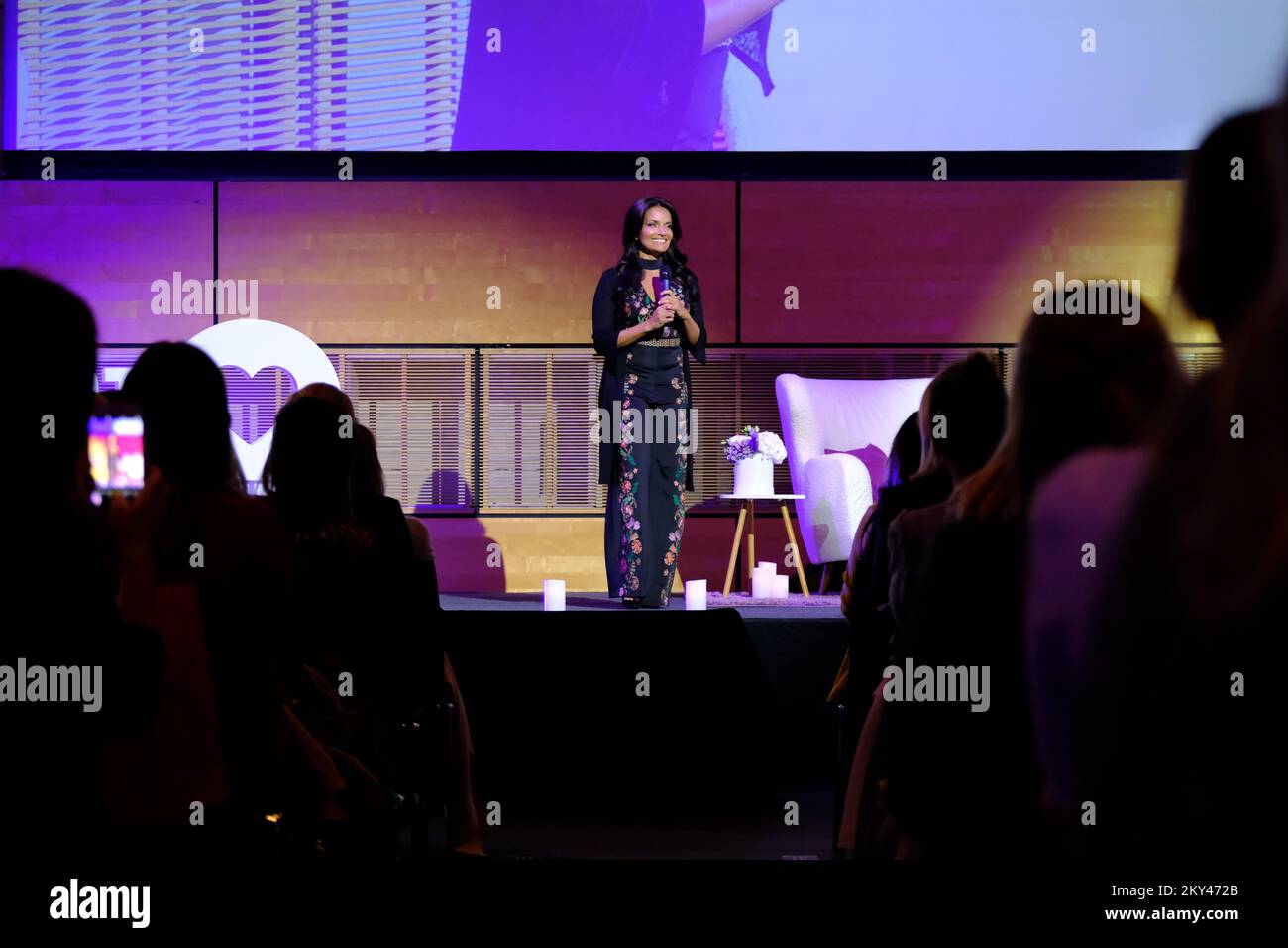 The world's leading parenting expert, clinical psychologist and New York Times bestselling author, Dr. Shefali Tsabary, gave a lecture on the concept of conscious parenting held at the Mozaik Event Center in Zagreb, Croatia on September 21, 2022. Photo: Slaven Branislav Babic/PIXSELL Stock Photo