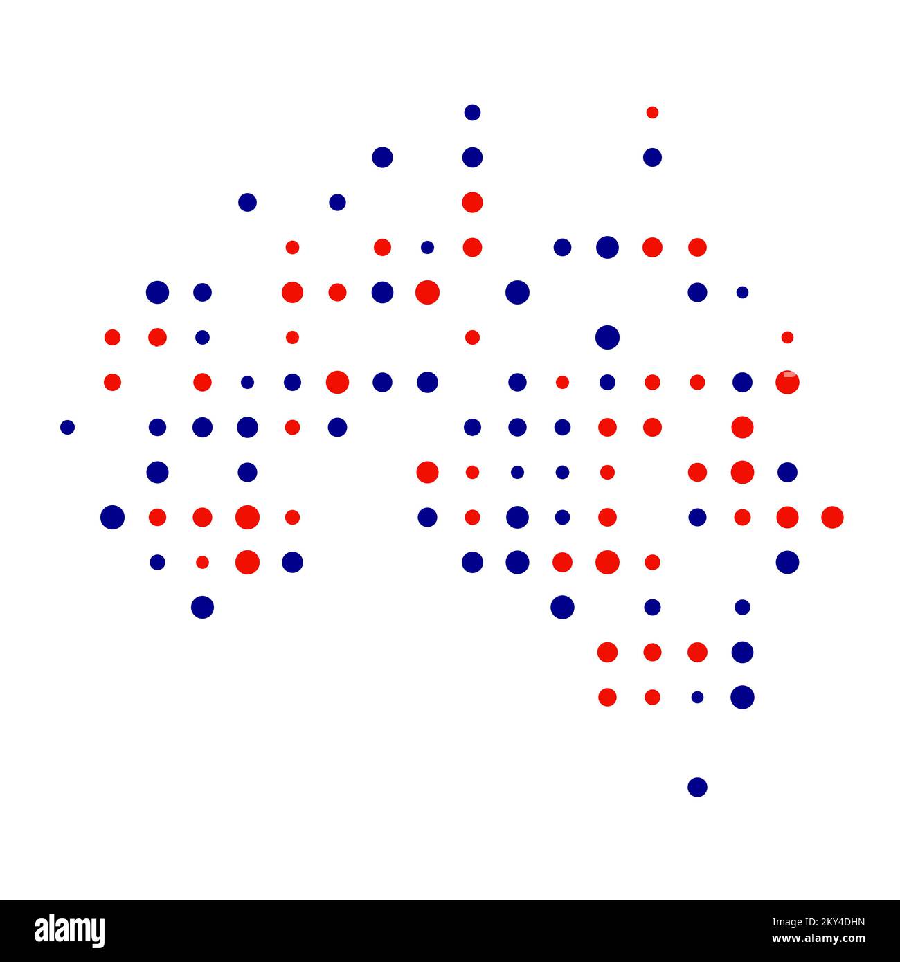 Australia Silhouette Pixelated generative pattern illustration Stock Vector