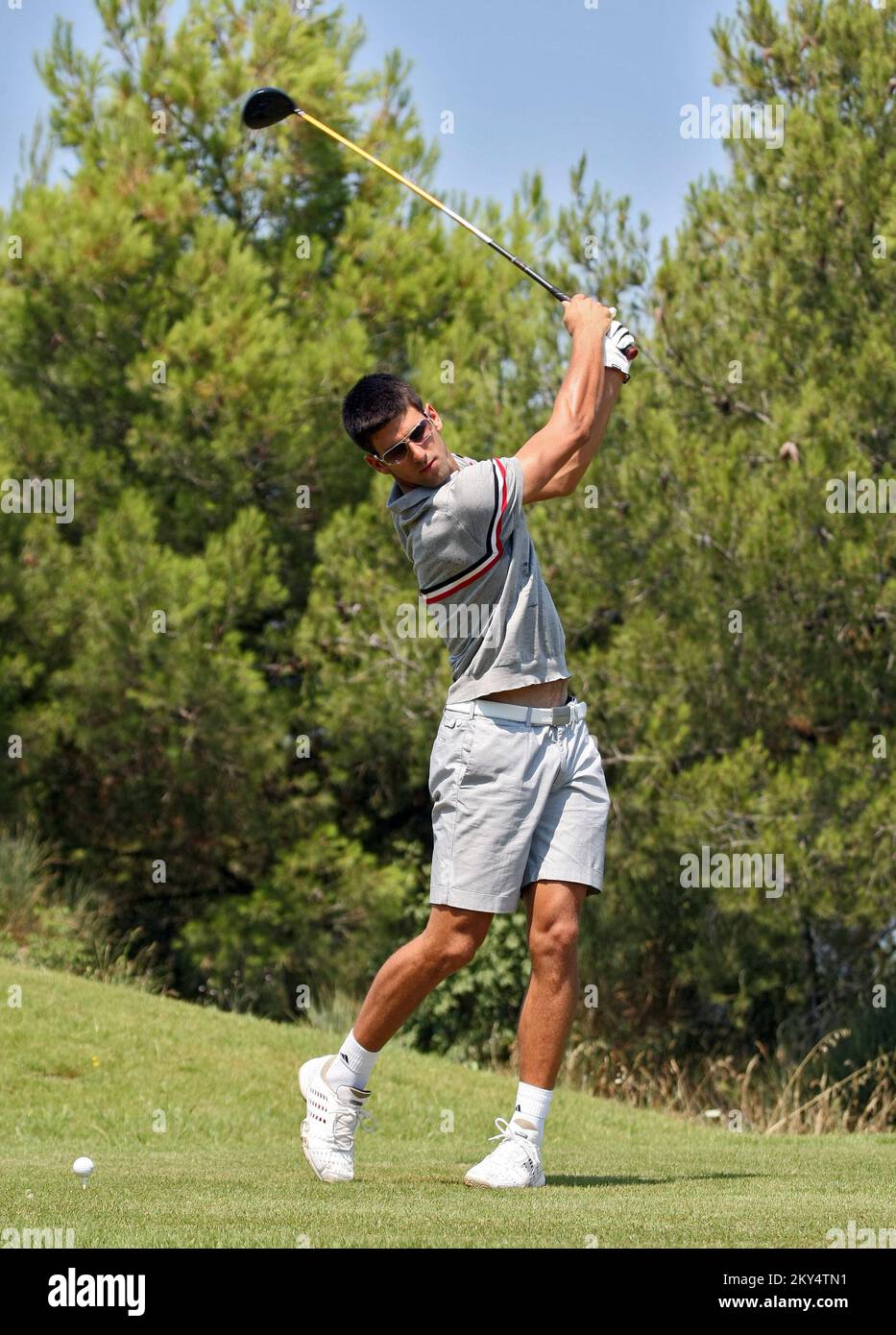 Novak Djokovic in action during a round of golf in Croatia Stock Photo -  Alamy