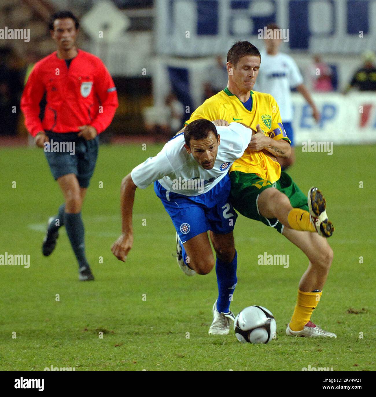 Hajduk Split's Josip Skoko battles for the ball Stock Photo
