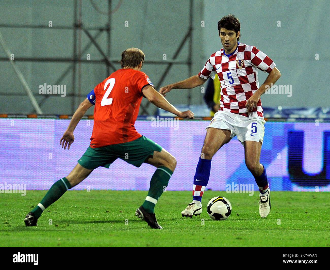 Croatia's Vedran Corluka in action Stock Photo