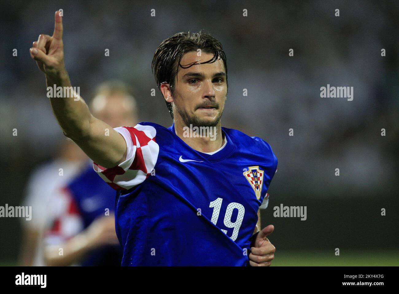 Croatia's Niko Kranjcar celebrates scoring a goal Stock Photo