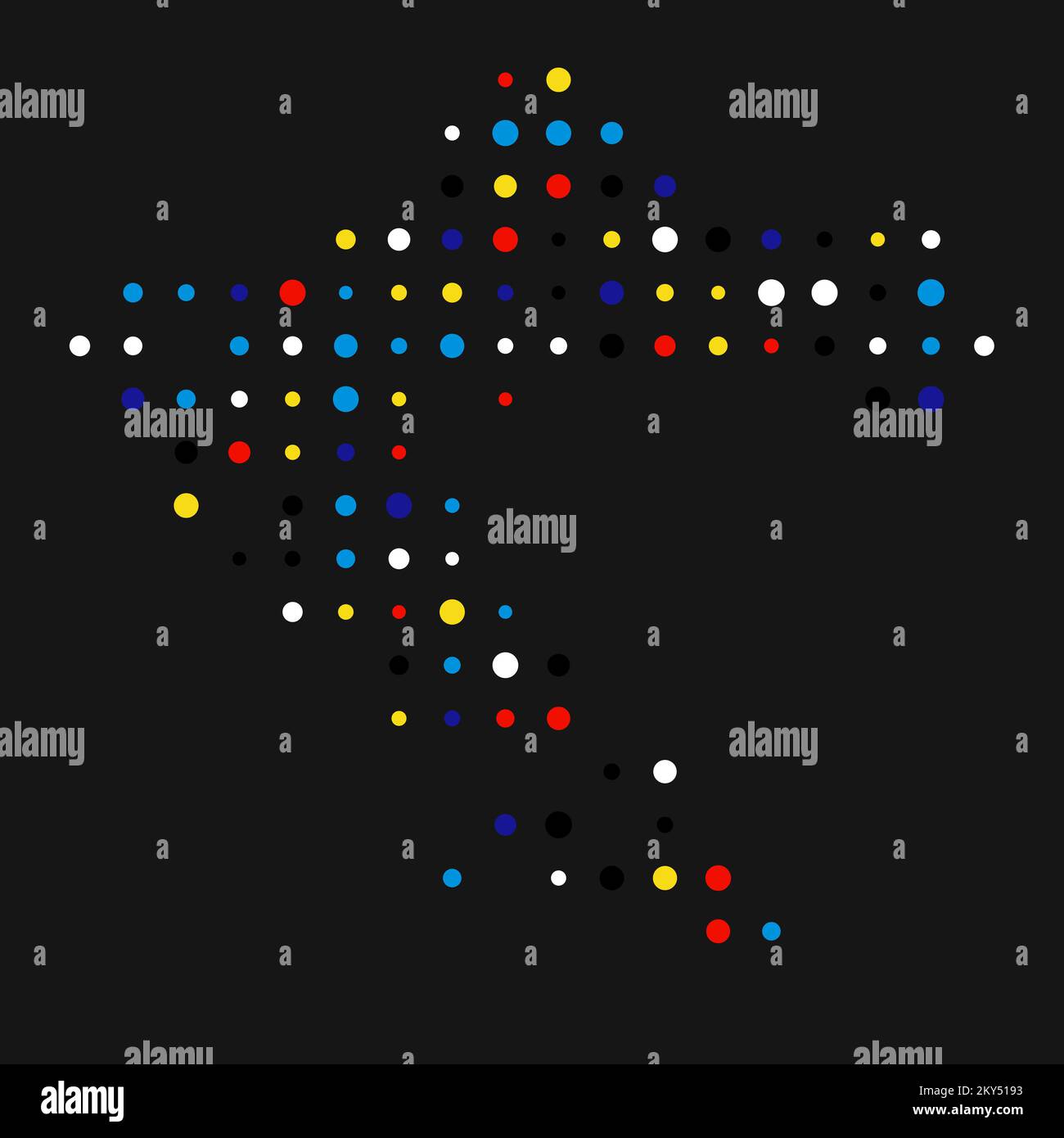 Croatia Silhouette Pixelated generative pattern illustration Stock ...