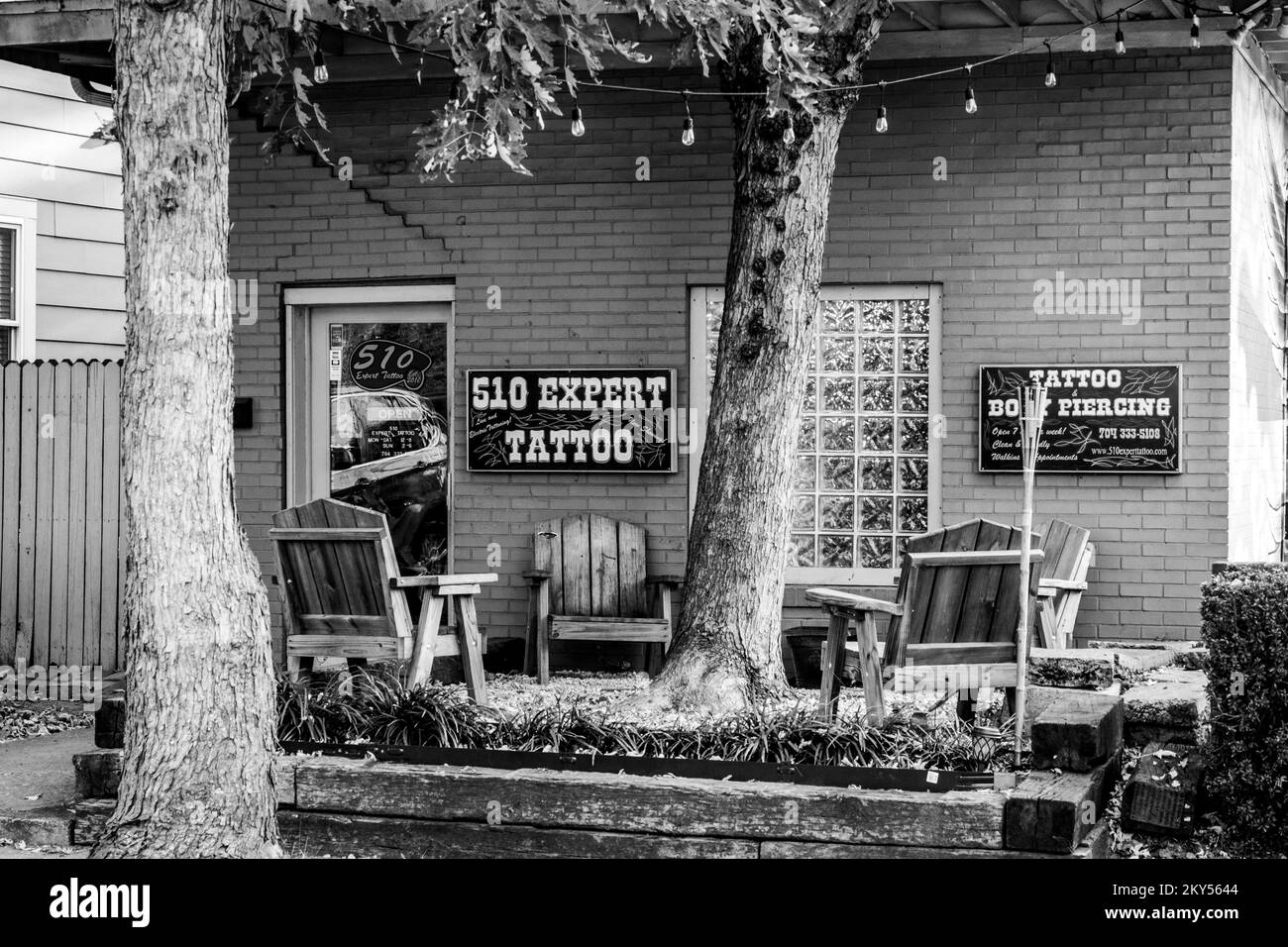 510 Expert Tattoo in NoDa, Charlotte NC Stock Photo