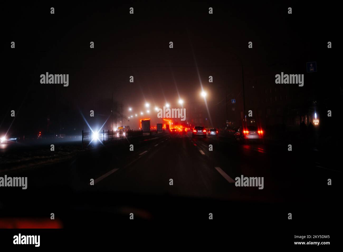 Soft light road night hi-res stock photography and images - Alamy