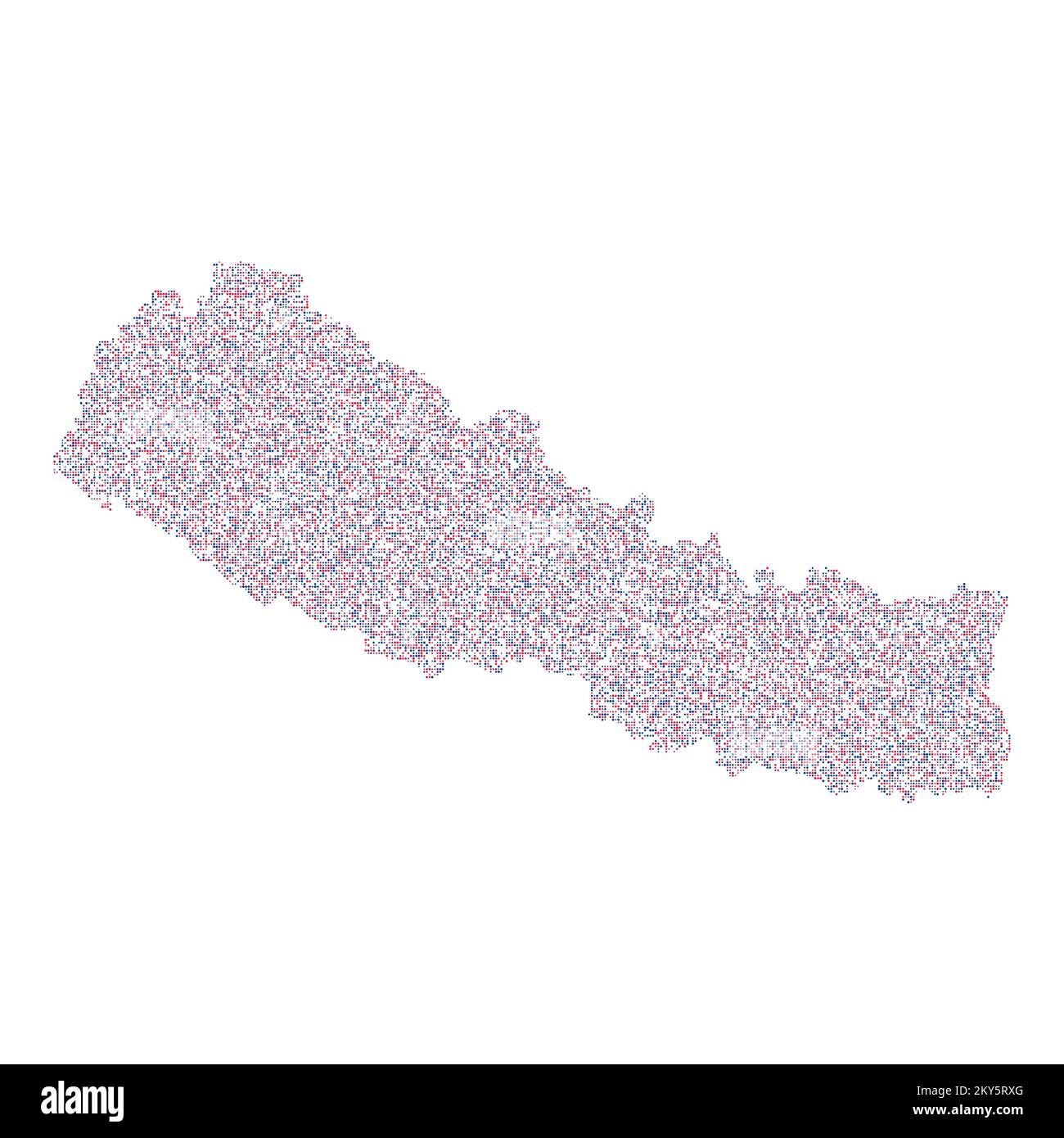 Nepal Silhouette Pixelated generative pattern illustration Stock Vector ...