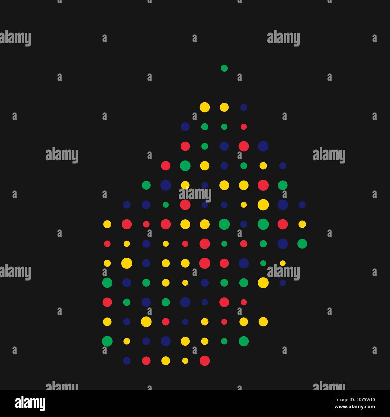 Mauritius Silhouette Pixelated generative pattern illustration Stock ...