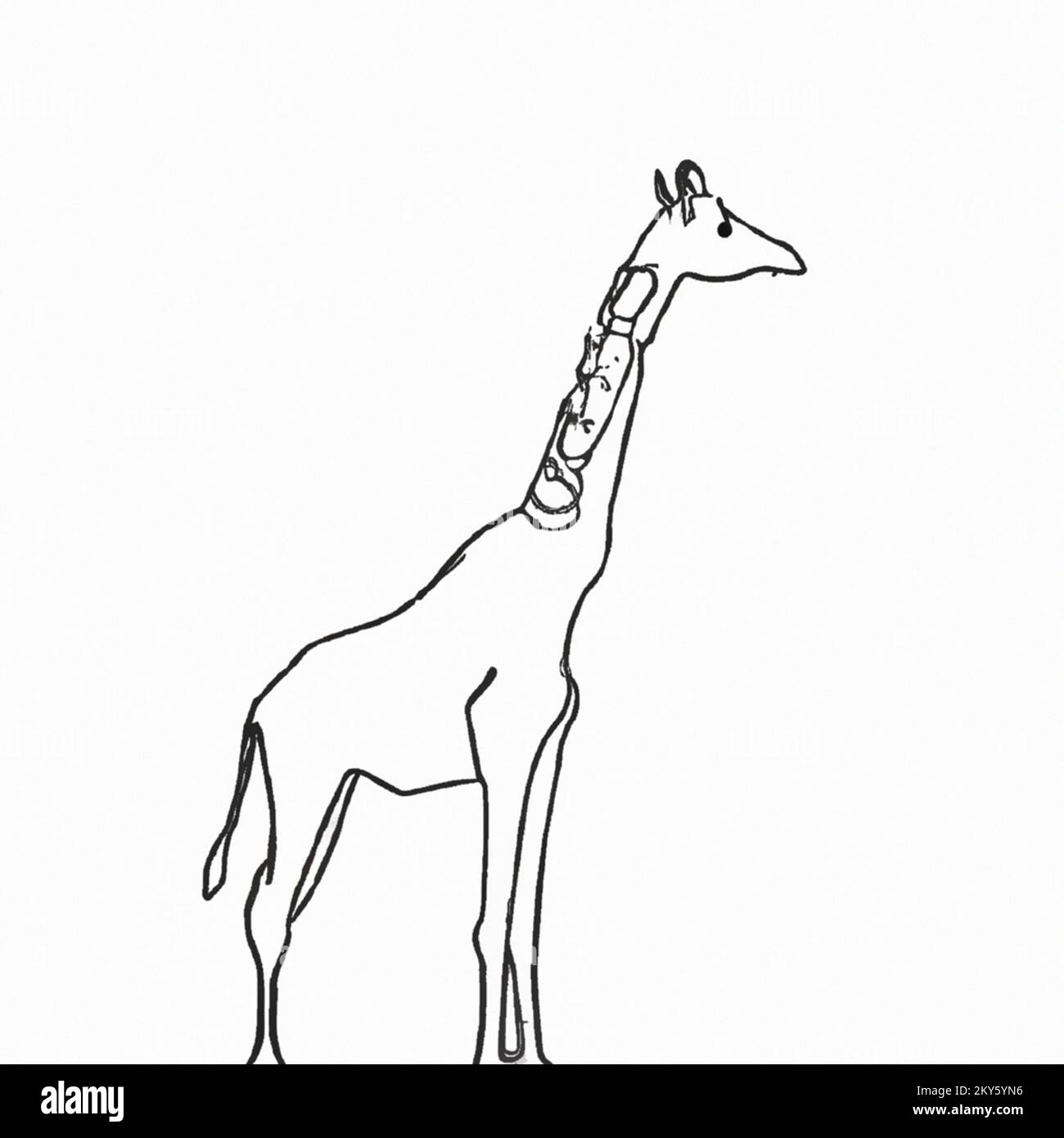 Giraffe one line drawing hi-res stock photography and images - Alamy