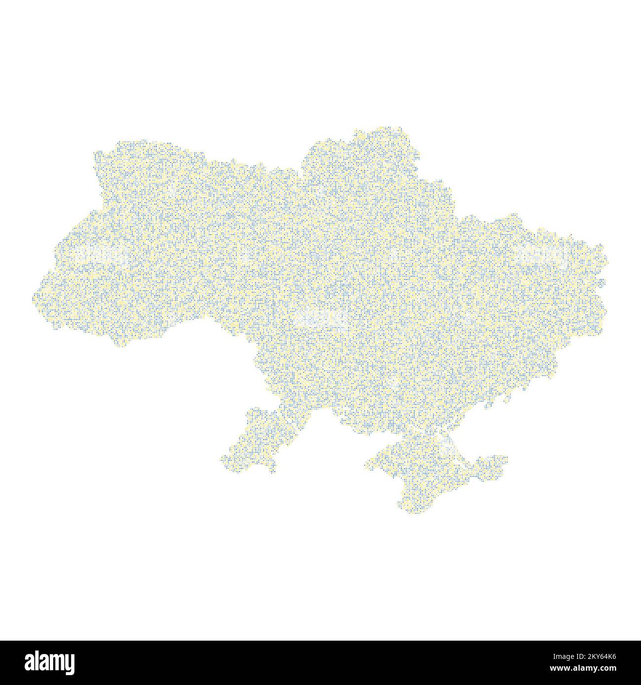 Ukraine Silhouette Pixelated generative pattern illustration Stock ...