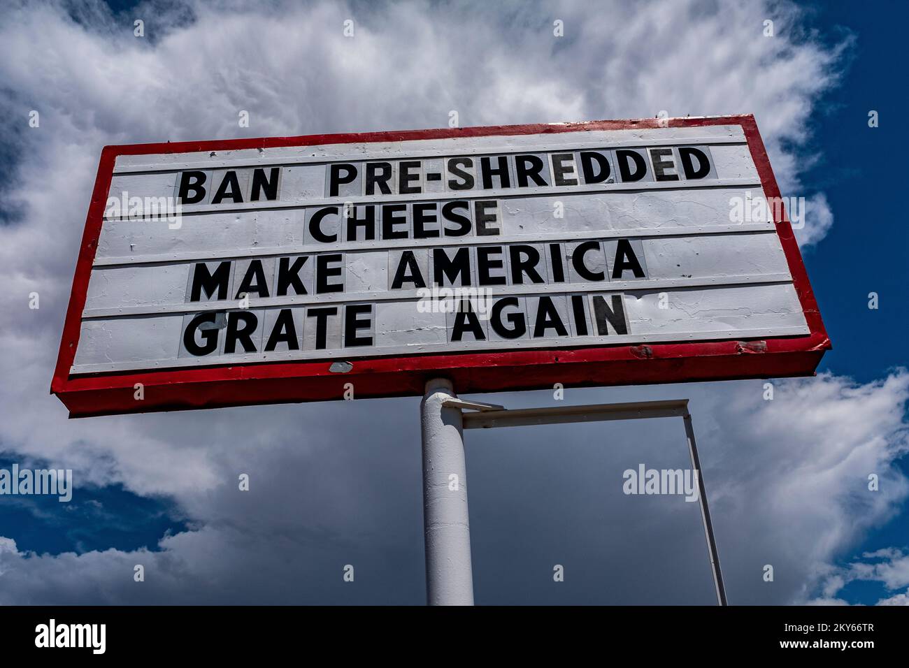 humorous outdoor signs in Albuquerque, New Mexico Stock Photo