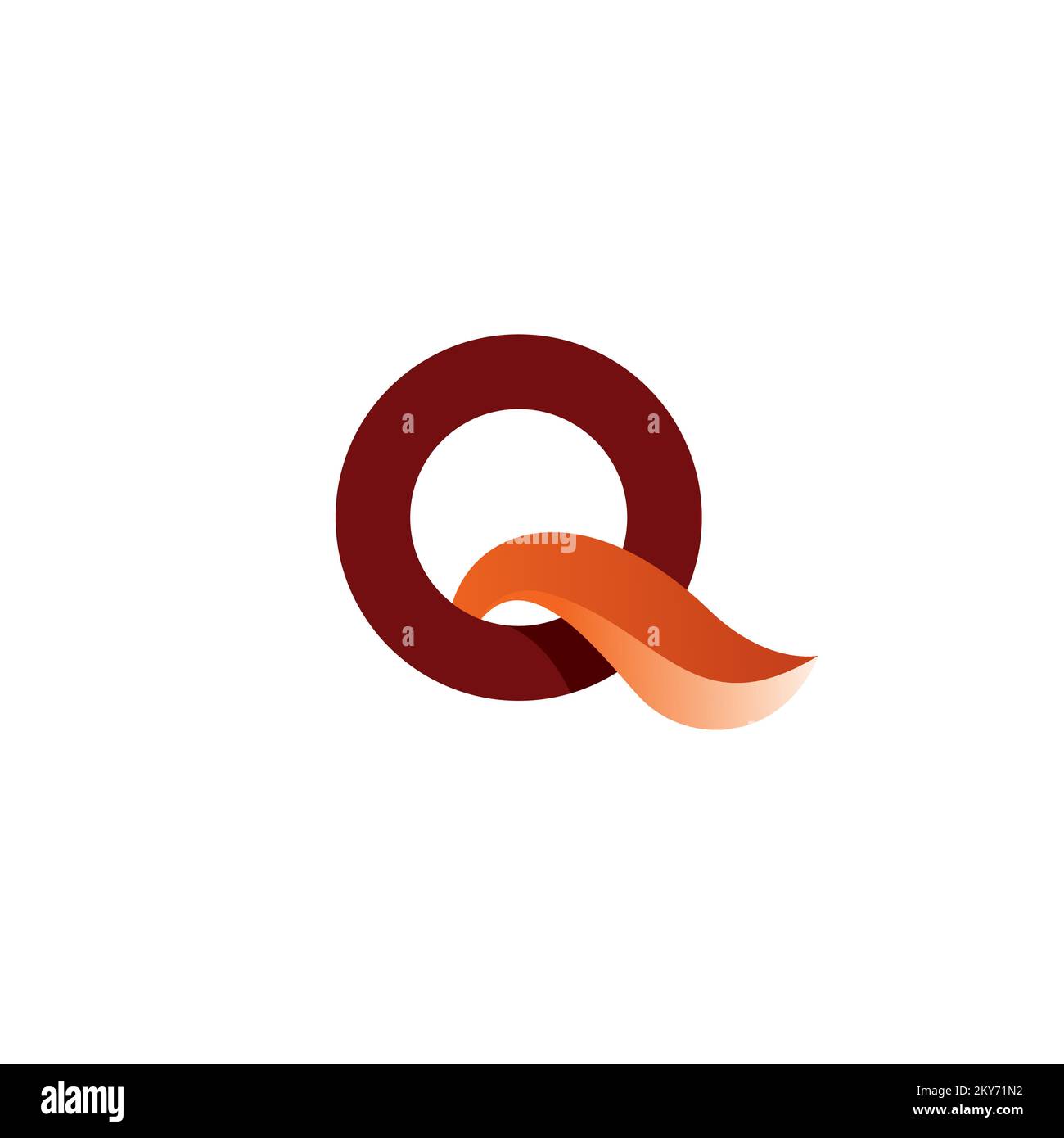 Q Fox logo Design. Initial Q. Fox Vector Stock Vector